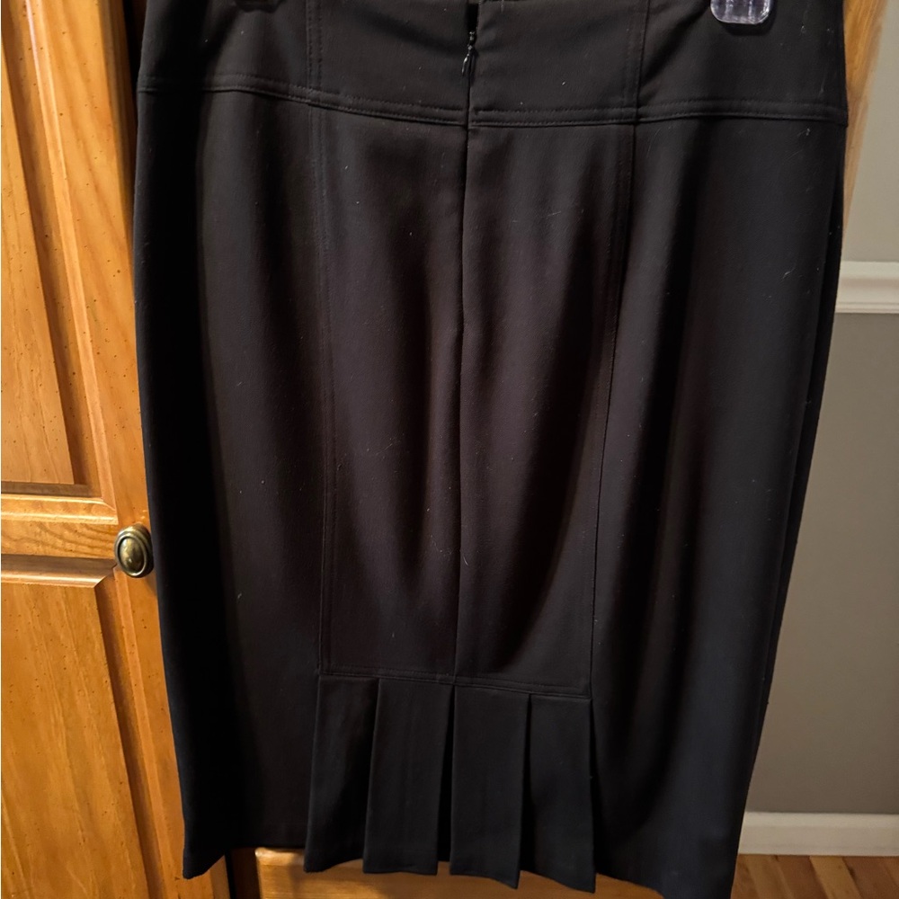 Black skirt long under knee